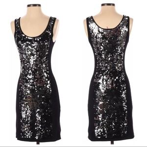 Yoana Baraschi Black & Silver Sequin Dress XS